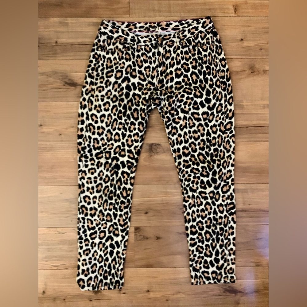 Kate Spade Broome Street Animal Leopard Print Pants Jeans Size 31